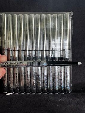 Silver Glitter Liquid Eyeliner Pen - Waterproof set of 12